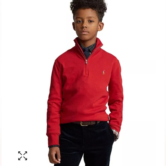 Ralph Lauren Interlock Quarter Zip Boys Pullover - Picture 9 of 10